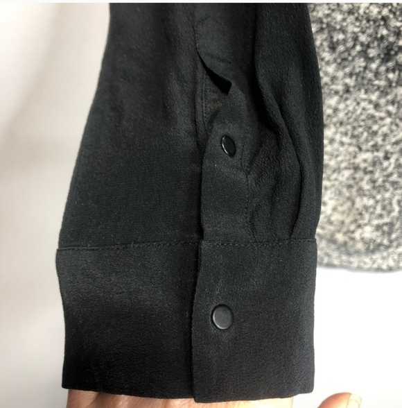 Rebecca Taylor Black and Gray Long Sleeve Top - Picture 7 of 11